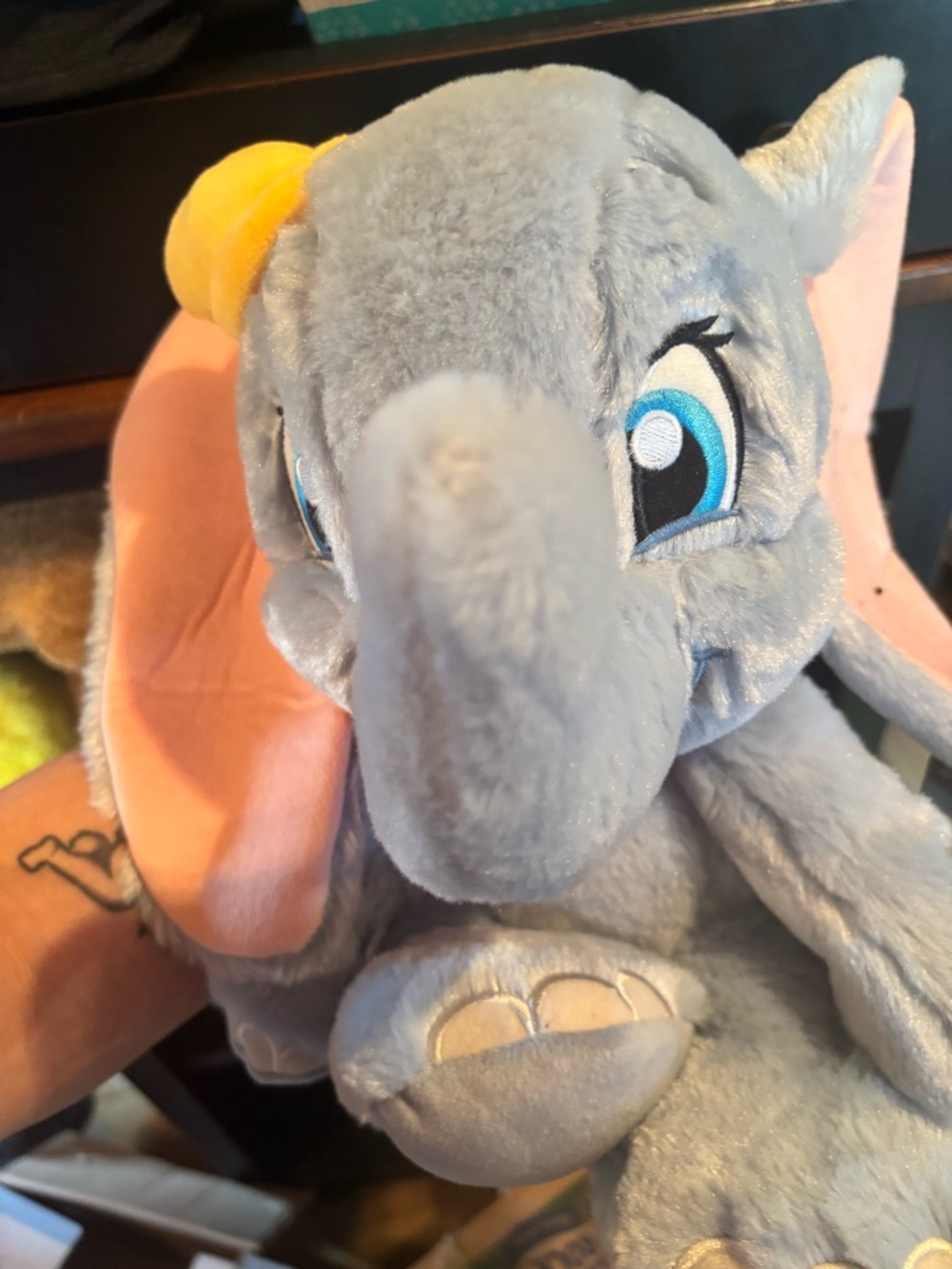 Disney Gray and Pink Dumbo Plush Toy